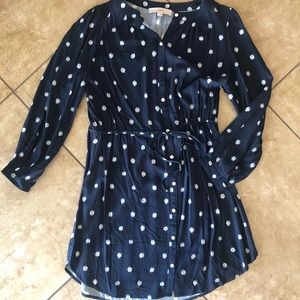 Loft Polka Dot Knee-Length Dress